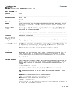 Pollination Lesson - Jenna Landon`s Online Teaching Portfolio