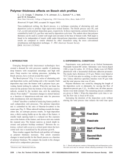 Polymer thickness effects on Bosch etch profiles