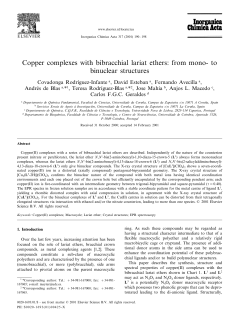 Copper complexes with bibracchial lariat ethers: from