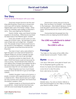 David and Goliath - God`s Hand in Our Lives