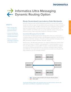 Informatica Ultra Messaging Dynamic Routing Option