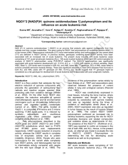 NQO1*2 [NAD(P)H: quinone oxidoreductase 1]