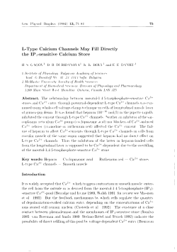 L-Type Calcium Channels May Fill Directly the IPr sensitive Calcium
