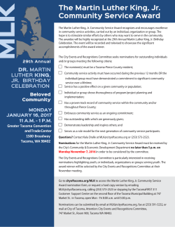 The Martin Luther King, Jr. Community Service Award