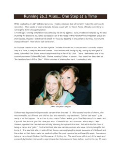 Running 26.2 Miles&hellip; One Step at a Time