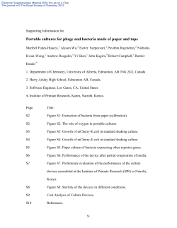 Portable cultures for phage and bacteria made of paper and tape