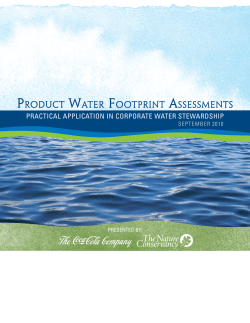 Practical aPPlication in corPorate Water steWardshiP