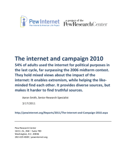 The internet and campaign 2010