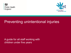 Preventing unintentional injuries guide