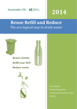 Sustainable USC: Reuse, Refill and Reduce