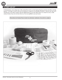 First Aid Kit Recommended Items