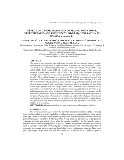 EFFECT OF GAMMA RADIATION OF MACRO MUTATIONS