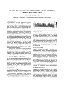 a 3d stochastic cloud model for investigating the radiative properties