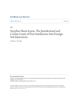 Sisyphus Meets Icarus - FLASH: The Fordham Law Archive of