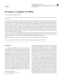Fat poetry: a kingdom for PPARg