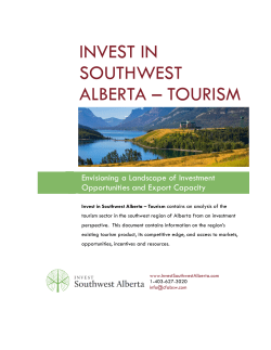 Invest in Southwest Alberta &ndash; Tourism