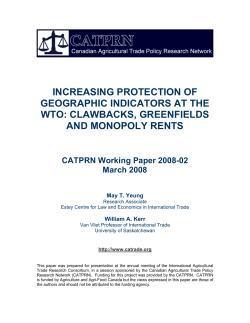 INCREASING PROTECTION OF GEOGRAPHIC INDICATORS AT