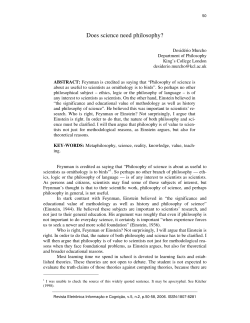 Does science need philosophy?