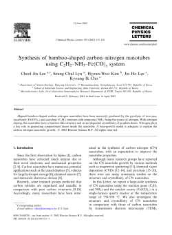 Synthesis of bamboo-shaped carbon&ndash;nitrogen nanotubes using