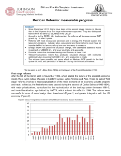 Mexican`Reforms:`measurable`progress