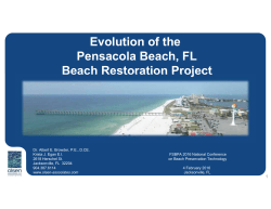 Evolution of the Pensacola Beach, FL Beach Restoration Project