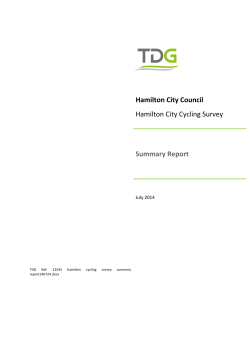 Hamilton City Cycling Survey