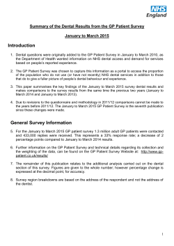 GP Patient Survey Dental Results Summary (PDF