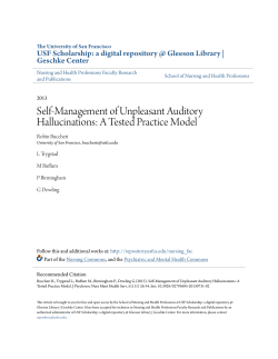 Self-Management of Unpleasant Auditory Hallucinations