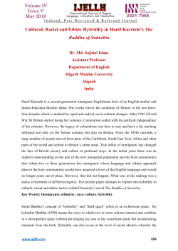 Cultural, Racial and Ethnic Hybridity in Hanif
