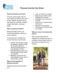 Physical Activity Fact Sheet - National Stroke Association