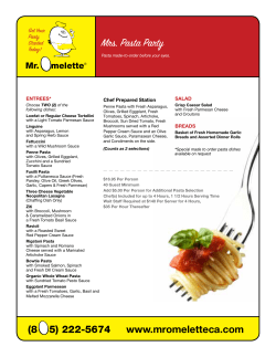 Mrs. Pasta Party - Mr. Omelette California