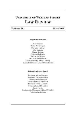 Current Journal - Western Sydney University