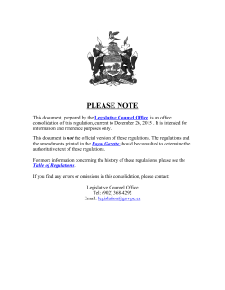 Power Engineers Act Regulations