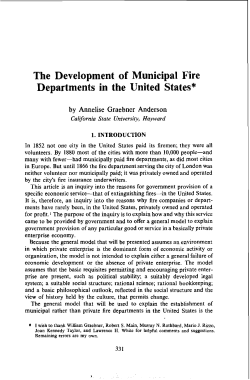 The Development of Municipal Fire Departments in