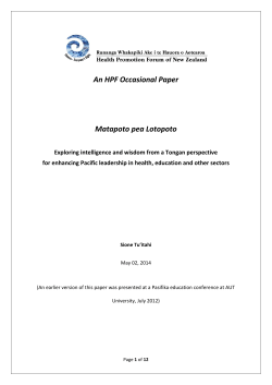 Paper - Health Promotion Forum