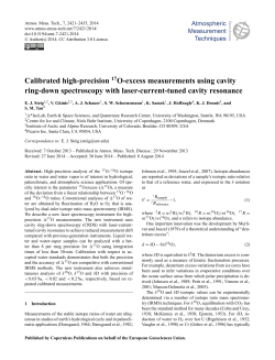 Calibrated high-precision 17O-excess measurements using cavity