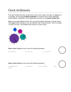 Clock Arithmetic - Math