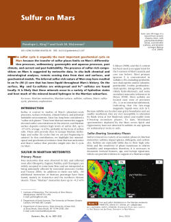Sulfur on Mars - Elements Magazine