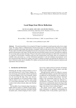 Local Shape from Mirror Reflections - Computational Vision