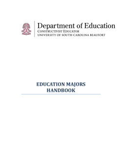 education majors handbook