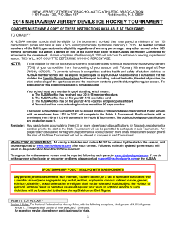 Ice Hockey Tournament Regulations 2014-15