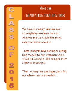 Meet our GRADUATING PEER MENTORS!