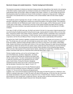 Sea-level change and coastal dynamics &ndash; Teacher