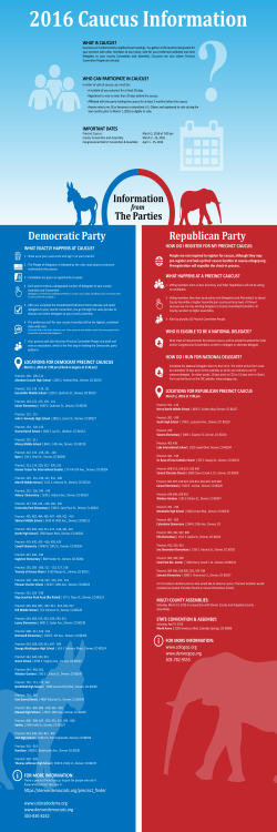 2016 Caucus Information - City and County of Denver
