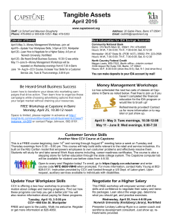 April 2016 newsltr - Capstone Community Action