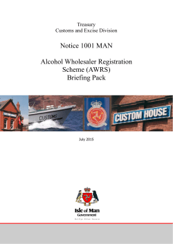 Notice 1001 MAN - Alcohol Wholesaler Registration Scheme