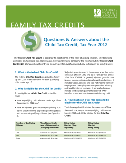 family tax credits - National Women`s Law Center