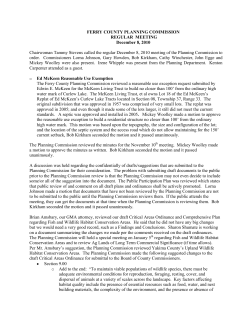 FERRY COUNTY PLANNING COMMISSION REGULAR MEETING