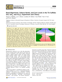 Band Alignments, Valence Bands, and Core Levels in the Tin