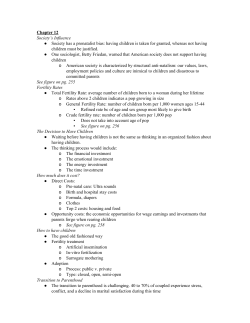 Chapter 12 Society`s Influence Society has a pronatalist bias: having